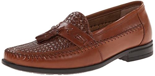 Nunn Bush Men's Strafford Woven Moc Toe Loafer in Oman Whizz