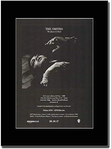 gasolinerainbows - The Smiths - The Queen is Dead - Matted Mounted Magazine Promotional Artwork on a Black Mount