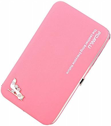 Classical Farmer Elegant Clutch Long Purse Leather Wallet Handbag (Red)