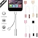 Youcoco Audio Adapter Cable 2 in 1 for Lighting to 3.5mm Earphone Headphone Audio Jack for Iphone (Black) primary