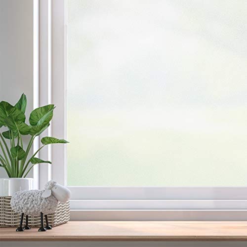 Beautysaid Frosted Window Privacy Film: Privacy Film For Glass Windows, Opaque Static Cling Window Film, No Glue Window Film, Replacing Curtains for Home Office(90 * 300cm)