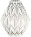 Amazon Brand – Rivet Modern Geometric Stoneware Home Decor Flower Vase - 6.9 Inch, White