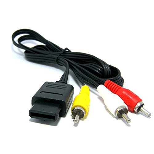 WINGONEER Assecure replacement composite AV TV cable lead for Super Nintendo,Gamecube,64 (Super Famicom, Snes, GC, NGC, N64)