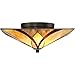 Quoizel TFAS1615VA Asheville Tiffany Flush Mount Ceiling Lighting, 2-Light, 120 Watts, Valiant Bronze (7