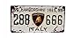 Lamborghini 288666 Italy Vintage Auto License Plate, Embossed Tag Size 6