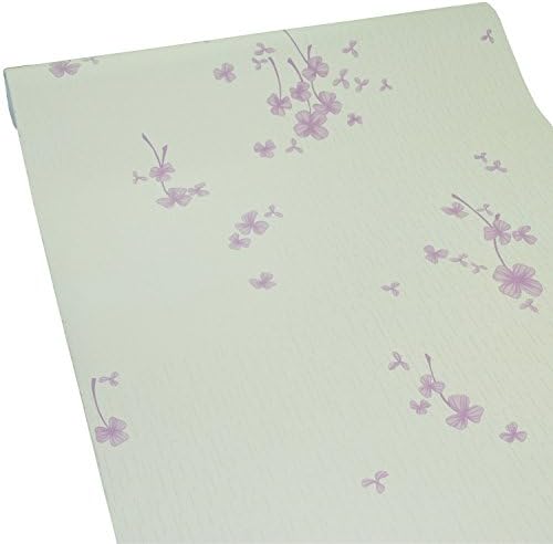 MyFun Lucy Clover Flower Durable Kids Girls Bedroom Wallpaper Decals with Purple Film (Lucky Clover)