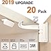 20 Pack Newest Kitchen Cabinet Locks Child Safety Baby Safety Cabinet Locks No Drilling Screws for Latches and Drawers, UPGRADED 3M Adhesives, Invisible Design White