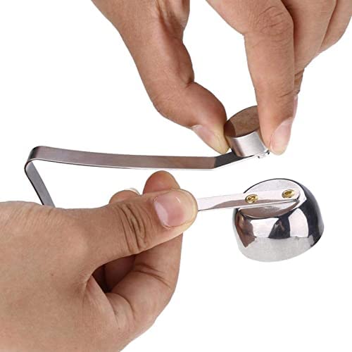 Raguso Egg Opener,Effective Stainless Steel Eggshell Cutter Cracker Breaker Kitchen Helper for Raw/Soft Hard Boiled Egg(Large)