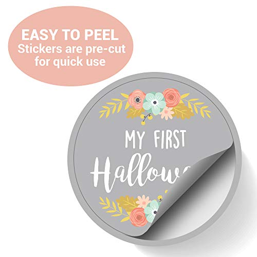 3 Monthly+Stickers+Floral+Milestone+Newborn