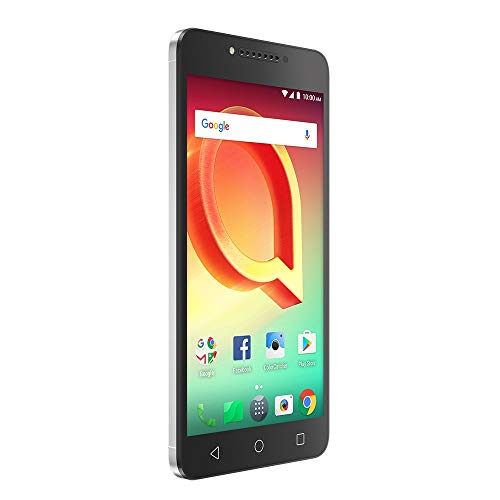 Alcatel A50 (16GB) 5.2" HD Screen, Front-facing Flash, and Android 7.1 Nougat GSM Factory Unlocked, US Warranty [Metal Silver] (Certified Refurbished)