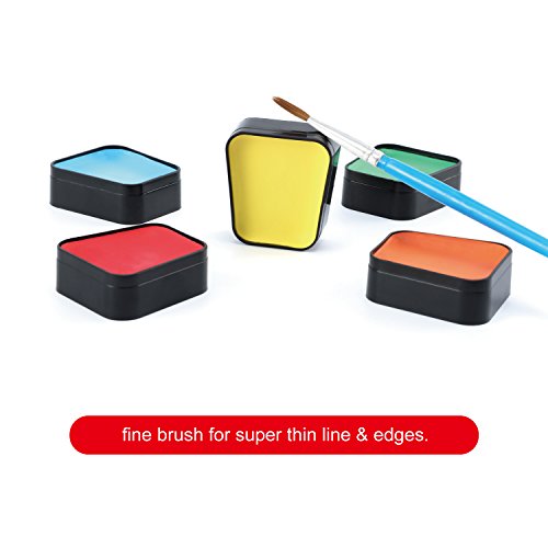 image for Face Paint Kit, Magicfly 16 Colors 50 Stentils Water-Based Face & Body