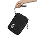 Electronics Organizer, Jelly Comb Electronic Accessories Cable Organizer Bag Waterproof Travel Cable Storage Bag for Charging Cable, Cellphone, Mini Tablet (Up to 7.9'') and More (All Black)