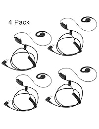 HWAYO Auricular giratorio Walkie Talkie con micrófono y PTT para radio bidireccional Motorola - Auricular giratorio Motorola Compatible con Walkie Talkies CLS1410, CLS1100, HKLN4604A (paquete de 4)