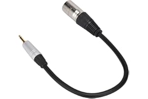 Dioche 3.5mm MonoGold Plated 3.5mm Mono Male to 3PIN XLR Male Adapter Cable - Durable PVC with Zinc Alloy Shell - Ideal for H