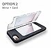 TORU CX PRO Compatible with iPhone 8 Plus/iPhone 7 Plus Wallet Case - Protective Stone Pattern Dual Layer with Hidden Card Holder, ID Slot Hard Cover & Mirror - Marble Stone