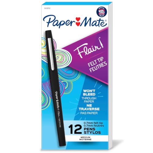 Paper Mate Flair Medium Point Pens Black