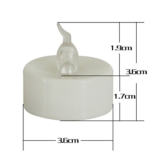 image for 24pcs Yellow Flickering LED with Remote Control Tea Lights Flameless C
