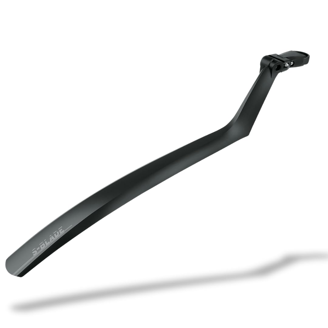 SKS GERMANY S-BLADE FIXED rear mudguard for road bikes with anti-theft protection, bike accessories (fixed mounting possible, minimalist design, high-performance plastic)