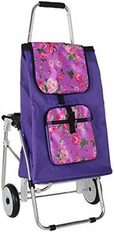 G&M Trolley Dolly with Seat, Shopping Grocery Foldable Cart Tailgate Lightweight Laundry, Shopping, Grocery , D