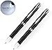 Yacig Light Up Pen, Intellectual LED Pen Light for Night Writing, Two Brightness Settings, 1x AAA Battery Powered, Easy to Operate Pack of 2 - White