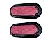 2x BRIGHT 10 LED 6 Inch Oval Tail/Brake/Turn Tail Light with Grommet for Big Rigs, Trucks, Flat Beds, RV's, or Trailers or Any Other Rig.
