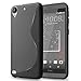 HTC Desire 530 Case, HTC Desire 630 Case, TownShop® Black Soft TPU Skin S Line Design Cover For HTC Desire 530/ HTC Desire 630