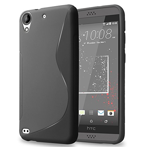 HTC Desire 530 Case, HTC Desire 630 Case, TownShop® Black Soft TPU Skin S Line Design Cover For HTC Desire 530/ HTC Desire 630