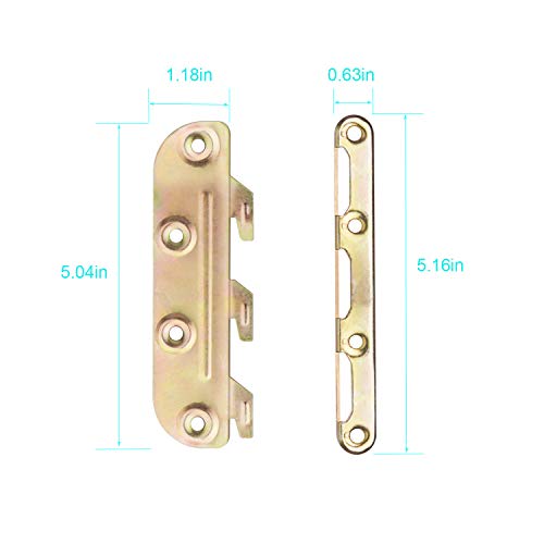 Surface Mounted Bed Rail BracketsBed Frame Hardware for Wood Bed Frame
