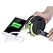 SUAOKI Camping Lantern Led Light Flashlight Rechargeable Battery (Powered by Hand Crank and USB Charging) Collapsible Ultra Compact Great for Hiking Camping Tent Garden Patio etc (Green)