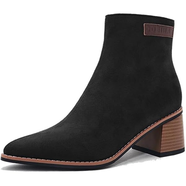 ショートブーツ・ブーティ Off-White Woman Flat ankle boots Black OWID022F22LEA001 1010 Amazon.com | Womens Ankle Boots No Heel with Side Zipper