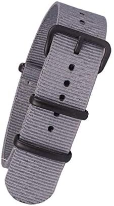 Vented Design NATO Watch Bands Black 304 Stainless Steel Buckle Quick Release Replacement Nylon Straps Width 20mm 22mm 24mm (Green)