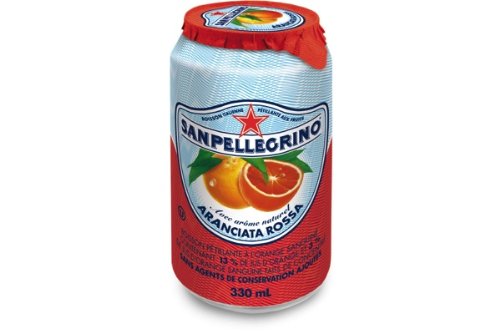 San Pellegrino Sparkling Fruit Beverages From Italy, Aranciata Rossa (Blood Orange) 11.5 Fl Oz (330ml) Cans, Pack of 12