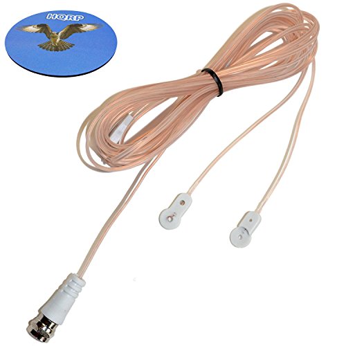 HQRP FM Antenna F-Type Connector for Tivoli Model One, Model 10, Model Two, Music System BT + HQRP Coaster