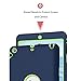 Hocase iPad Mini 2/3 Case, Heavy Duty Shockproof Protection Hard Plastic+Silicone Rubber Bumper Hybrid Dual Layer Protective Case for iPad mini 1/2/3 (7.9-inch Display) - Navy Blue/Lime Green