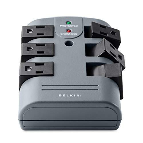 Belkin 6Outlet PivotPlug Wall Mount Power Strip Surge Protector, 1080