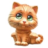 Cute 3D Cat Wall Stickers Self Adhesive Kids Children Kawaii Kitten Wall Decals Removable Vinyl Waterproof Art Murals for Living Room Baby Rooms Bedroom Toilet House Decoration