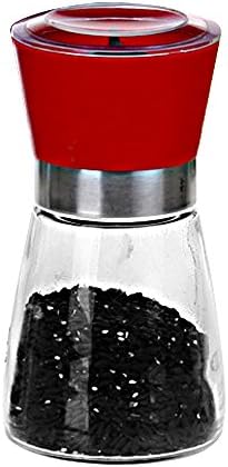 Pepper Grinders Set with Adjustable Coarseness Red