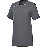 Mizuno Women's Short Sleeve Attack Tee 3.0, Quiet Shade, Large