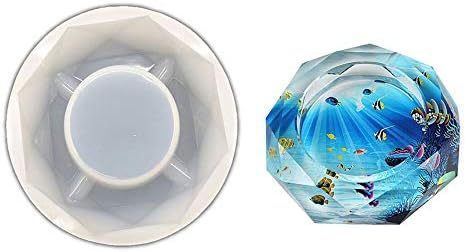 Big Ashtray Polymer Clay Silicone Mold,Crafting,Resin Epoxy,Jewelry Pendant Earrings Making, DIY Mobile Phone Decoration Tools,Semi-Transparent