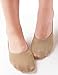 VERO MONTE 6 Pairs Womens Toe Topper Socks - No Show Half Socks (6-9, Skin)