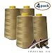 AK-Trading 4-Pack CAMEL Serger Cone Thread (4000 yards each) of Polyester thread for Sewing, Quilting, Serger