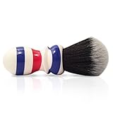 HAIRCUT AND SHAVE CO. Proven Synthetic Shaving Brush - 100% Synthetic Materials - 26mm Extra Dense Tuxedo Knot And 57mm loft - Fast Drying Pre-Shave Brush perfect for home and travel