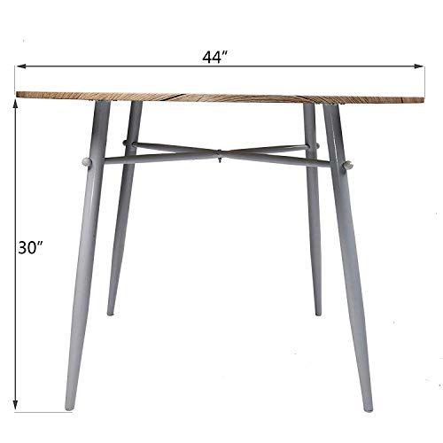 Dporticus 5-Piece Kitchen & Dining Set Kitchen Table and Chairs with Metal Legs