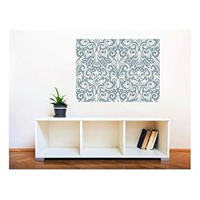Removable Wall Sticker/Wall Mural - Seamless Floral Pattern | Creative Window View Home Decor/Wall Decor - 24"x32"