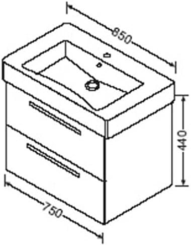 BurgbadWaschtischunterschrank zu Duravit Vero 80cm 032985, WUBW075
