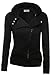 DJT Womens Casual Oblique Zipper Hoodie Jacket Coat