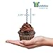 Bundaloo Birthday Candles with Holders - Fun for Party, Celebration - Colors: Pink, White, Blue, Yellow - Length 2.25”, Width .15” - 24 Pieces 12 Holders