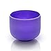 TOPFUND 8 inch A Note Crystal Singing Bowl Third Eye Chakra with Carrying Case and Suede Mallet