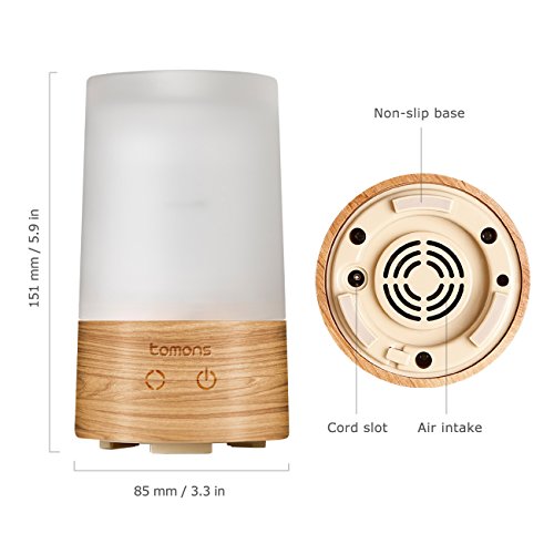 tomons Essential Oil Diffuser in Glass and Natural Wood Components Other AD2002-W - Thumbnail 3