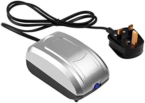 New Waterproof LED Submersible Aquarium Light Round Fish Tank Bubble Lamps Air Pump (Uk Plug) Set18